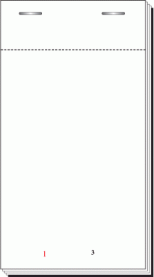 76 x 140mm Plain Duplicate Carbon Fitted Restaurant Pad Boxed 100s - PAD15
