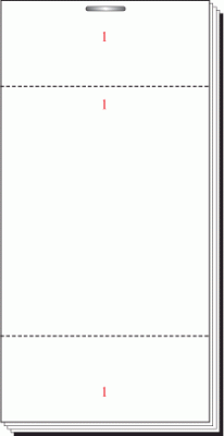 63 x 127mm Plain Single Ply Restaurant Pad Boxed 100s - PAD45