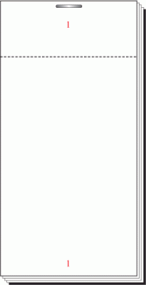 63 x 127mm Plain Single Ply Restaurant Pad Boxed 100s - PAD12