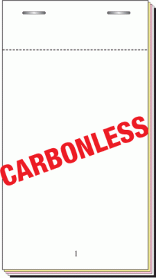 76 x 140mm Plain Triplicate NCR Restaurant Pad Boxed 100s - PAD20T